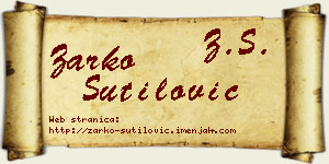 Žarko Šutilović vizit kartica